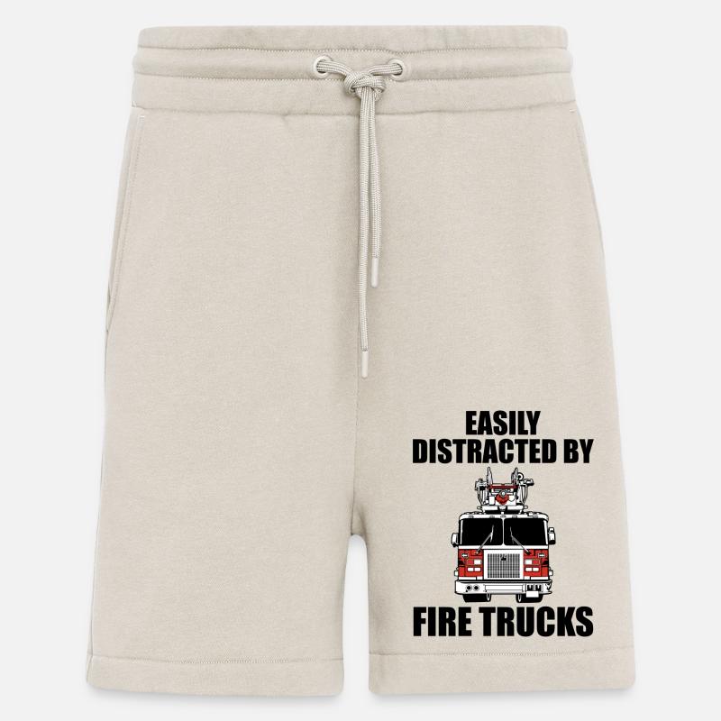 Easily distracted by fire trucks - Shorts - made by SPREAD - WARM CLAY