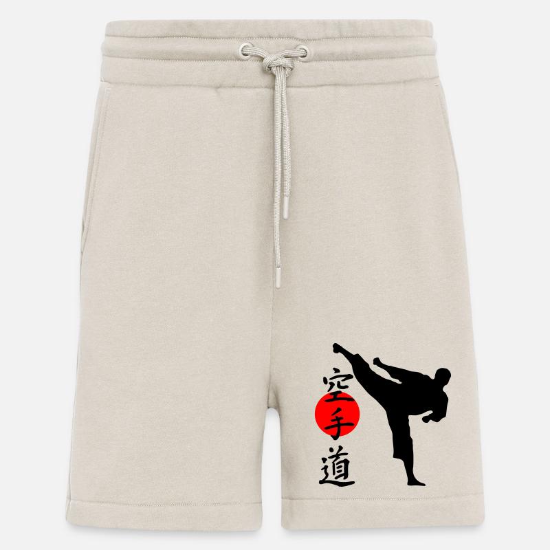 Karate Yokogeri mit Schriftzug - Shorts - made by SPREAD - WARM CLAY