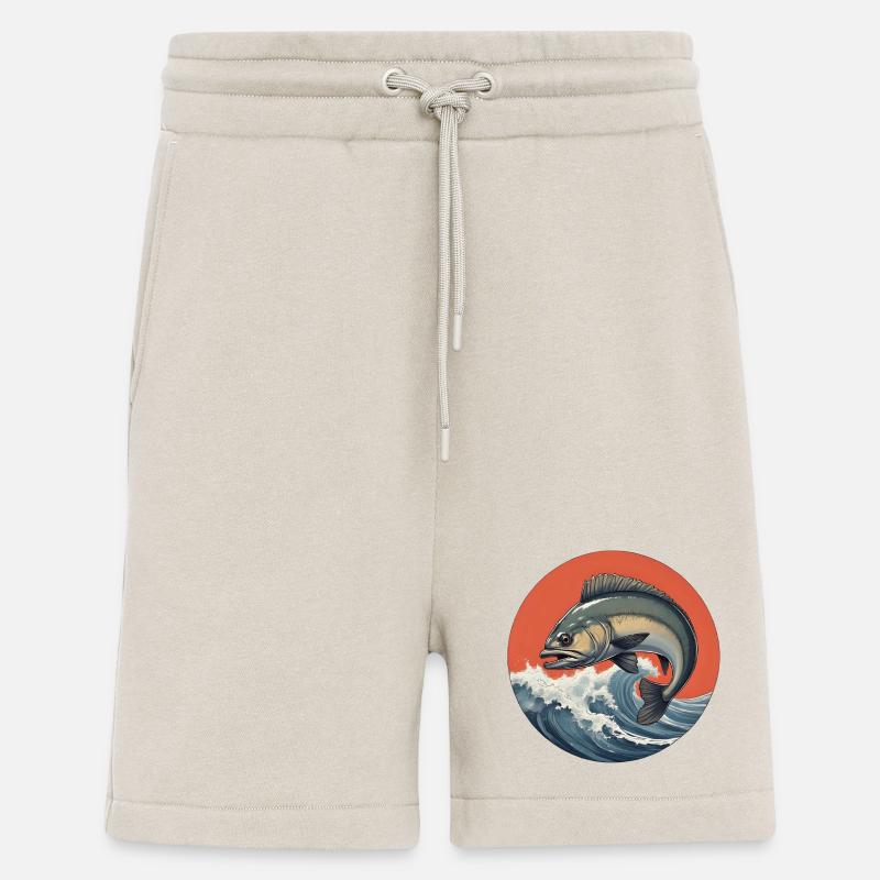 Fisch Logo Wasser im Sturm - Shorts - made by SPREAD - WARM CLAY
