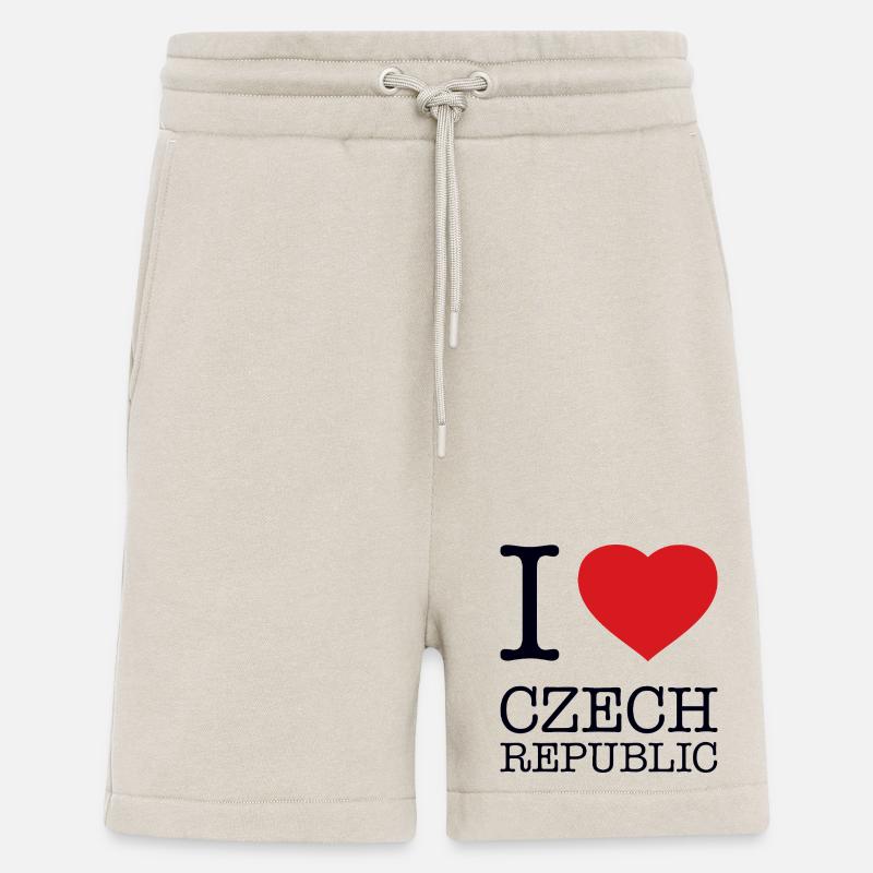 J’adore République tchèque Tschechien - Short bio décontracté fabriqué en UE - WARM CLAY