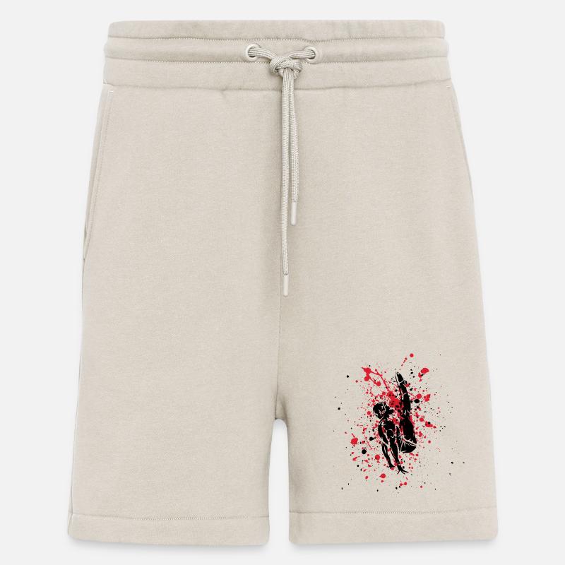 Rote Turnerin auf schwarzem Hintergrund - Shorts - made by SPREAD - WARM CLAY