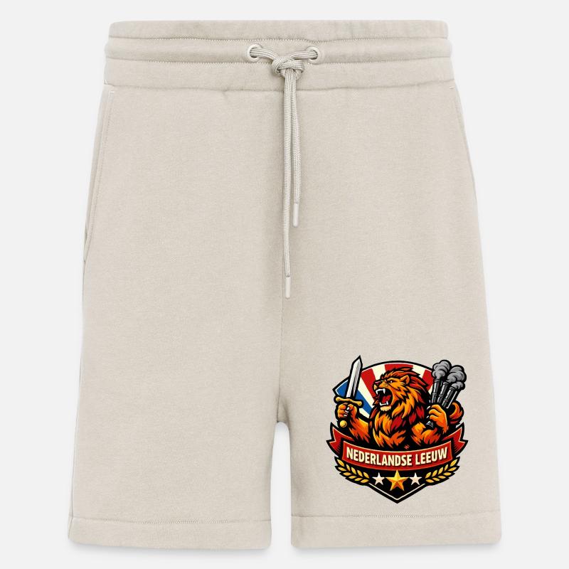 Holländischer Löwe mit Schwert und Rauch - Shorts - made by SPREAD - WARM CLAY