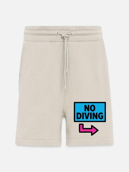 No Diving Schild Pool Retro - Shorts - made by SPREAD - WARM CLAY
