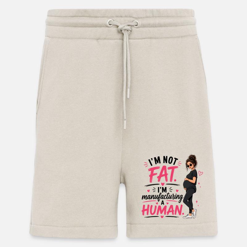I'm Not Fat I'm Manufacturing A Human - Shorts - made by SPREAD - WARM CLAY