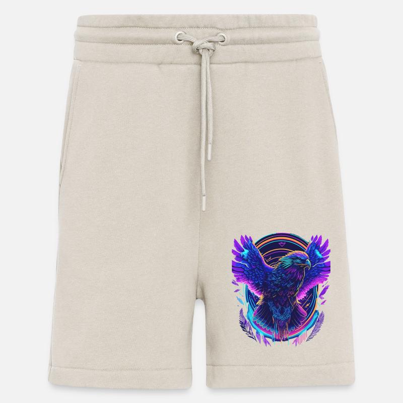 Aigle volant Synthwave - Short bio décontracté fabriqué en UE - WARM CLAY