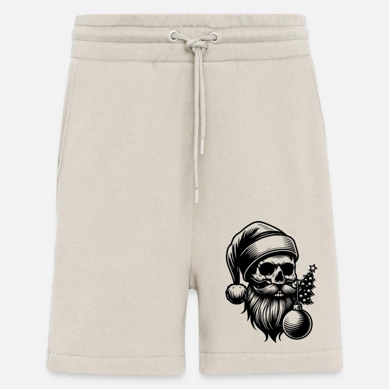 Weihnachtsmann Skull mit Christbaumkugel - Shorts - made by SPREAD - WARM CLAY