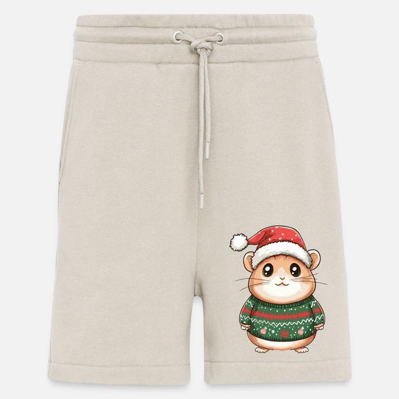 Hamster Christmas Comic - Shorts - made by SPREAD - WARM CLAY