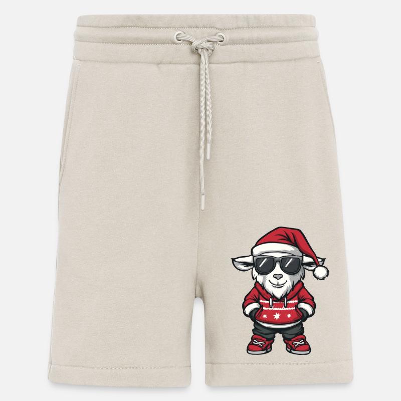 Noël de la chèvre Noël - Short bio décontracté fabriqué en UE - WARM CLAY