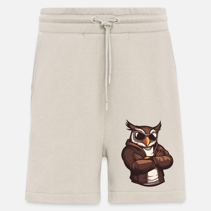 Owl Comic Cool - Shorts - made by SPREAD - WARM CLAY