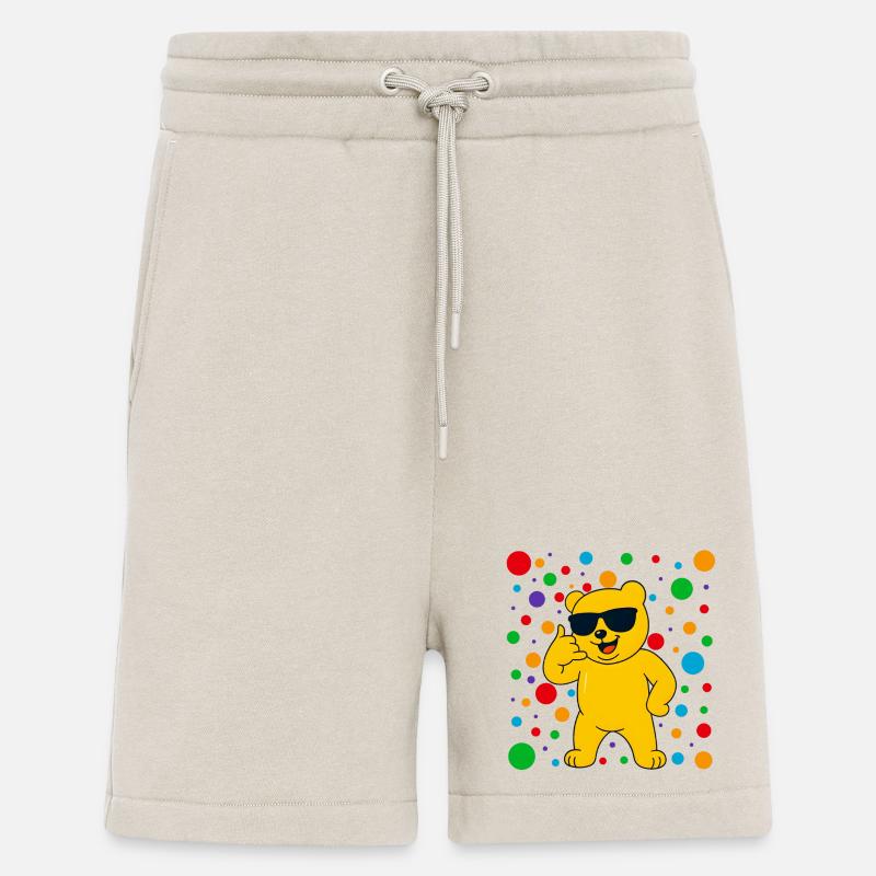 Sonniger Bär mit Sonnenbrille und Konfetti - Shorts - made by SPREAD - WARM CLAY