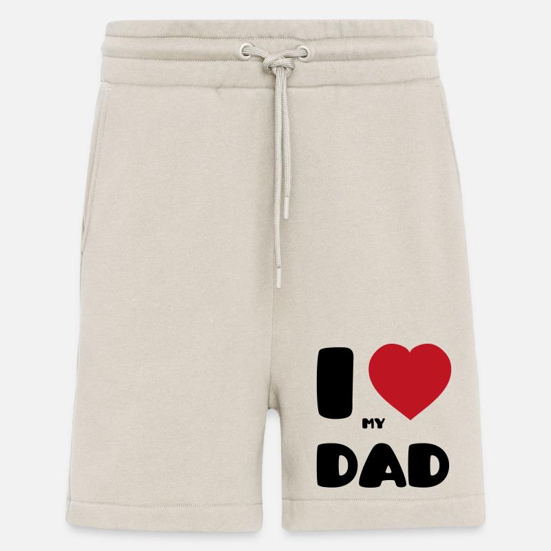J’aime mon papa - Short bio décontracté fabriqué en UE - WARM CLAY