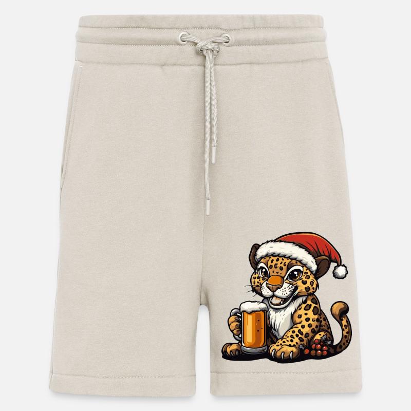 Bière Leopard Noël Noël - Short bio décontracté fabriqué en UE - WARM CLAY