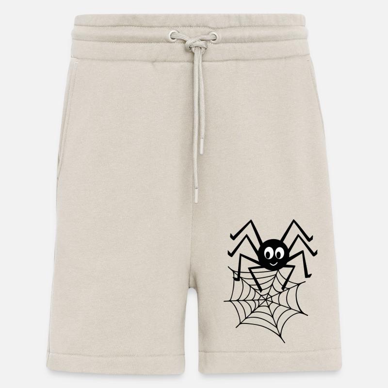 Spinne mit Netz - Shorts - made by SPREAD - WARM CLAY