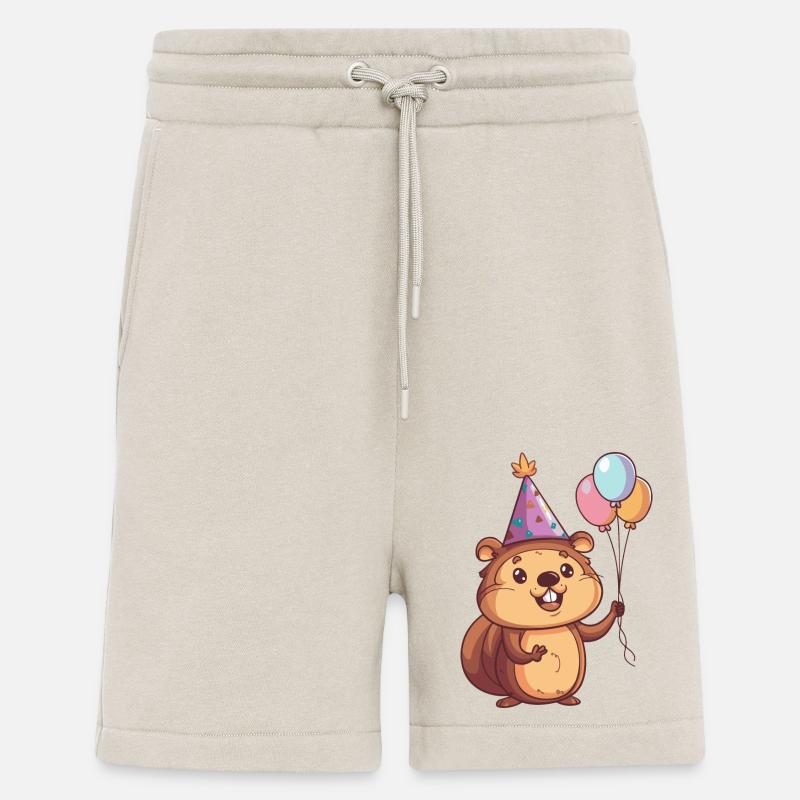 Beaver Birthday Comic - Shorts - made by SPREAD - WARM CLAY