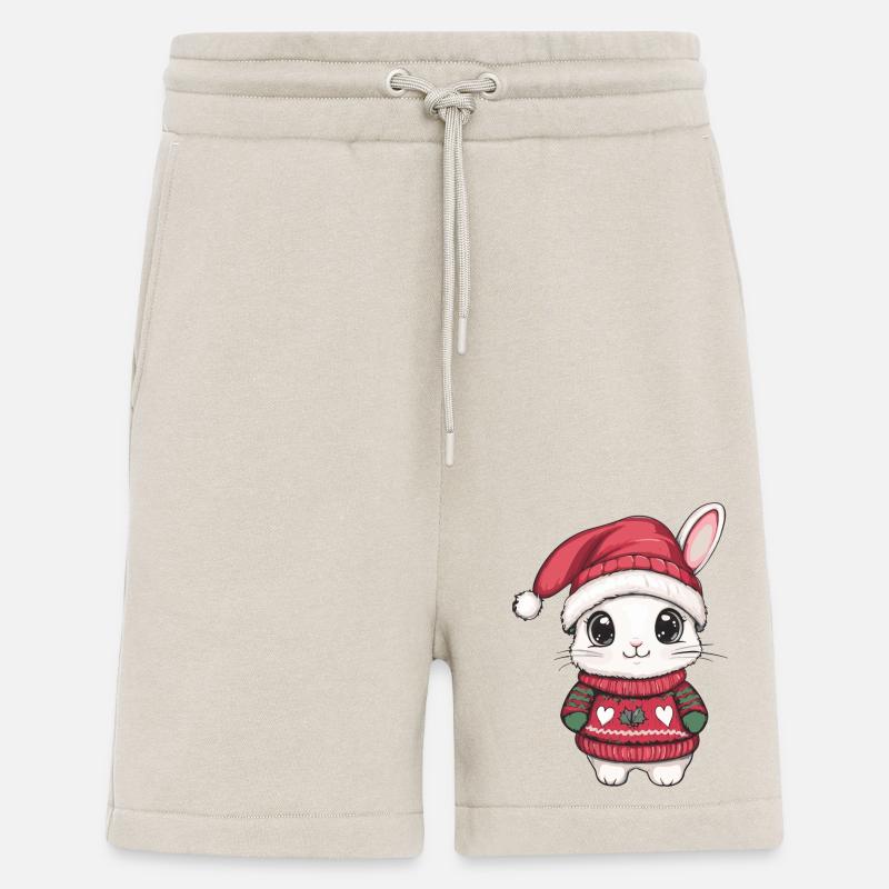 Bunny Christmas Comic - Shorts - made by SPREAD - WARM CLAY