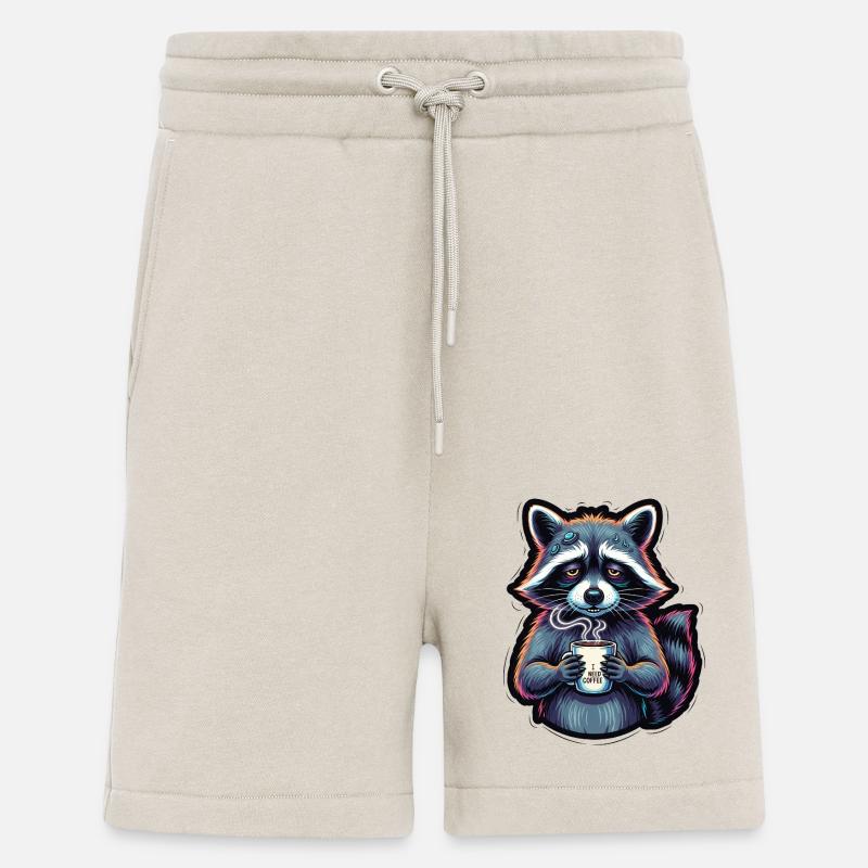 Waschbär: Mein Kaffee-Notfall - Shorts - made by SPREAD - WARM CLAY