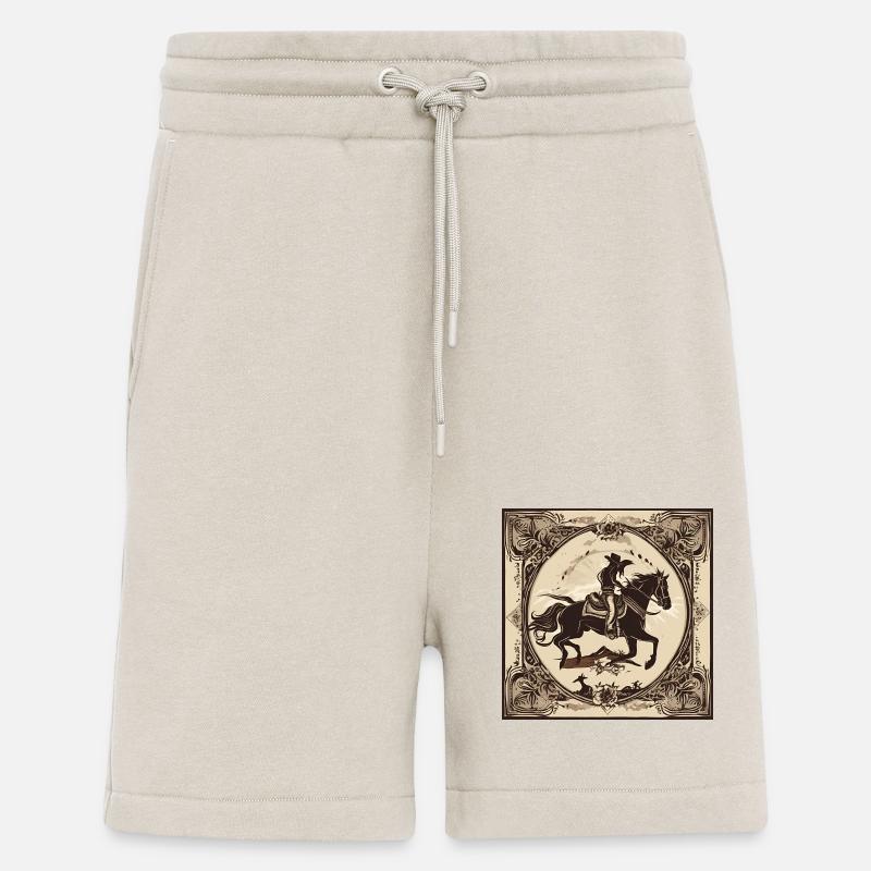 Cowboy Design 2 - Short bio décontracté fabriqué en UE - WARM CLAY
