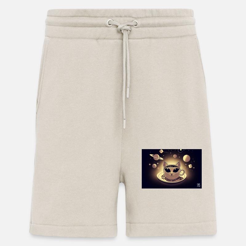 Café Space Cat - Short bio décontracté fabriqué en UE - WARM CLAY