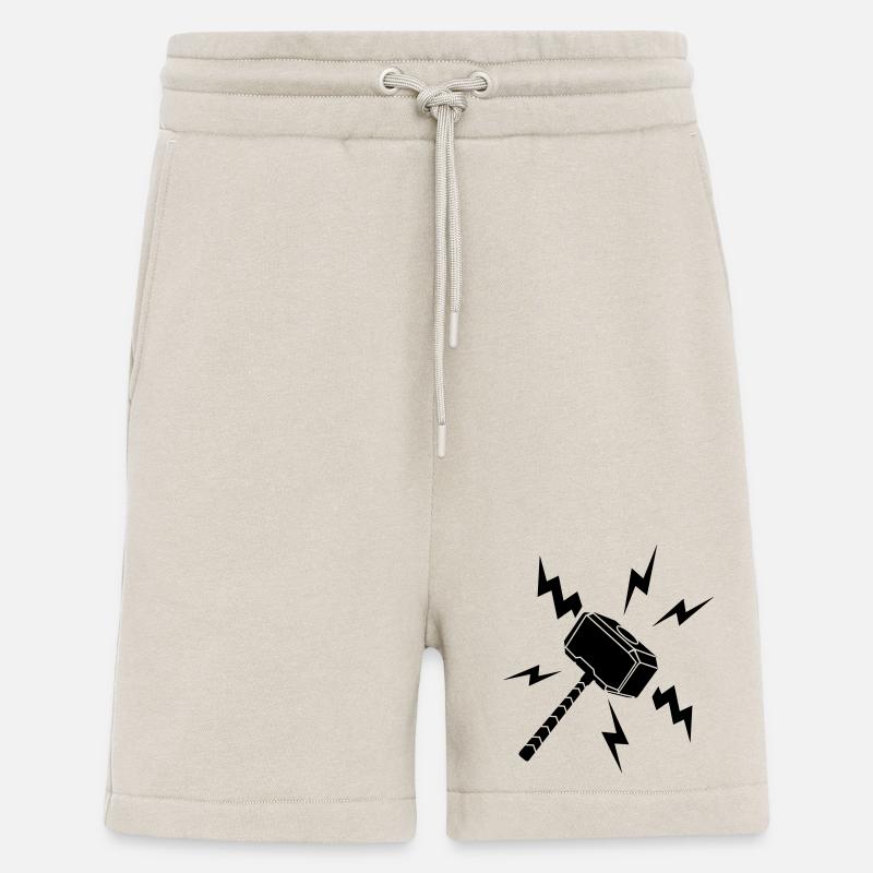Thor-Hammer mit Blitz - Shorts - made by SPREAD - WARM CLAY