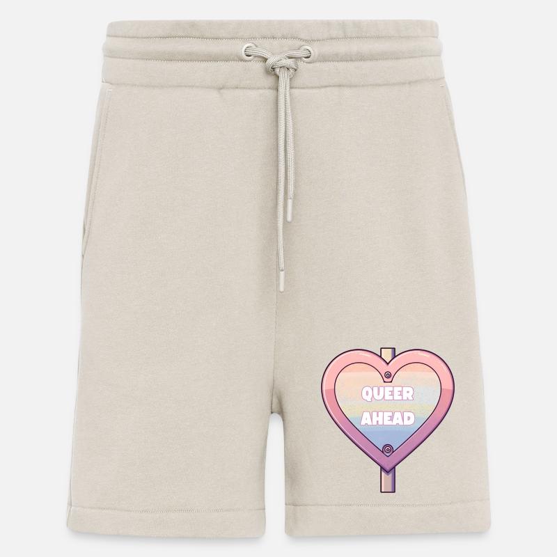 Queer Ahead – Regenbogen Herz Design - Shorts - made by SPREAD - WARM CLAY