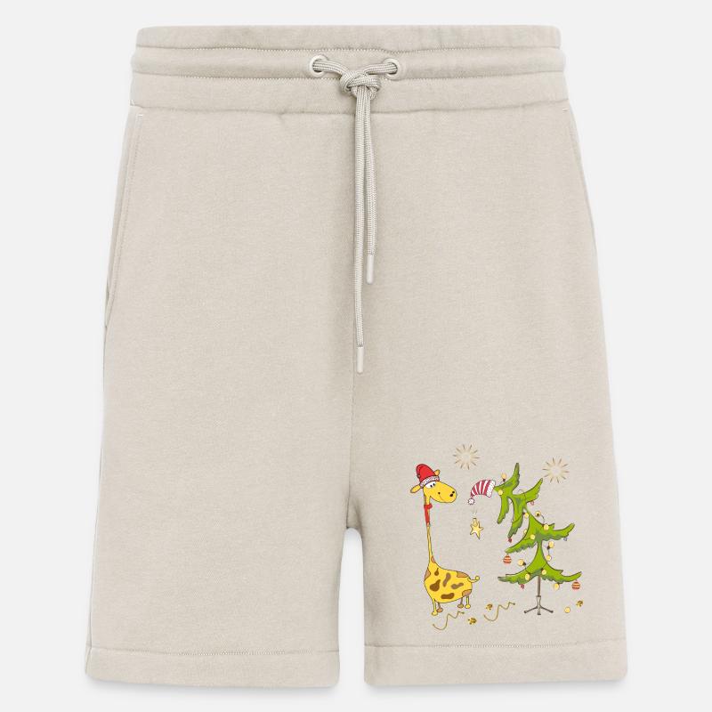 Giraffe mit Weihnachtsbaum - Shorts - made by SPREAD - WARM CLAY