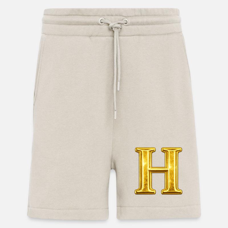 Monogramme en H d’or - Short bio décontracté fabriqué en UE - WARM CLAY