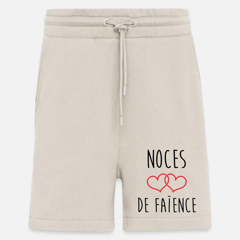 Lertøjsbryllup 9 års ægteskab - Organic relaxed shorts made in EU - WARM CLAY