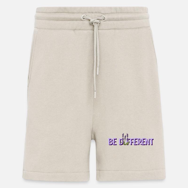 BE DIFFERENT – Lavendel Blumenliebe Affirmationen - Shorts - made by SPREAD - WARM CLAY