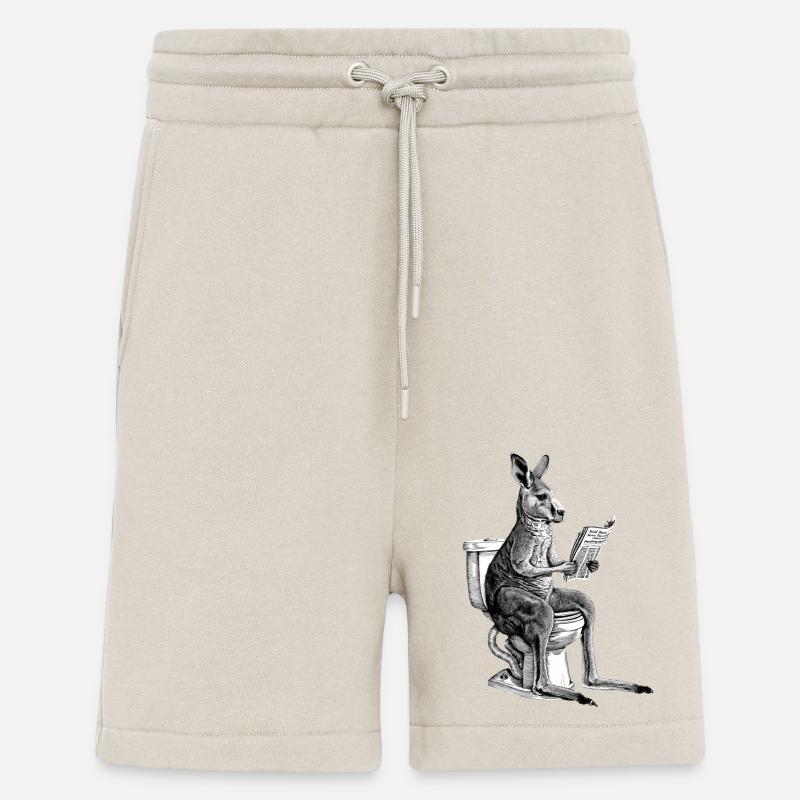Känguru bei der Zeitungslektüre - Shorts - made by SPREAD - WARM CLAY
