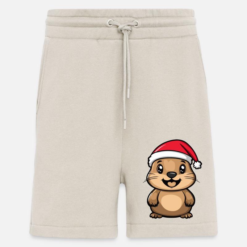 Noël du castor - Short bio décontracté fabriqué en UE - WARM CLAY