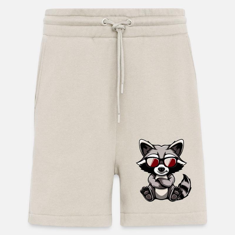 Raccoon Cool Comic - Shorts - made by SPREAD - WARM CLAY