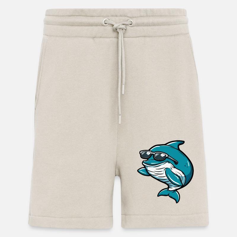 Baleine Cool Bande Dessinée - Short bio décontracté fabriqué en UE - WARM CLAY