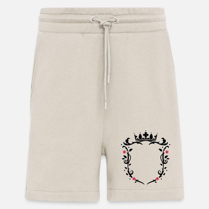 florales Wappen mit Krone - Shorts - made by SPREAD - WARM CLAY