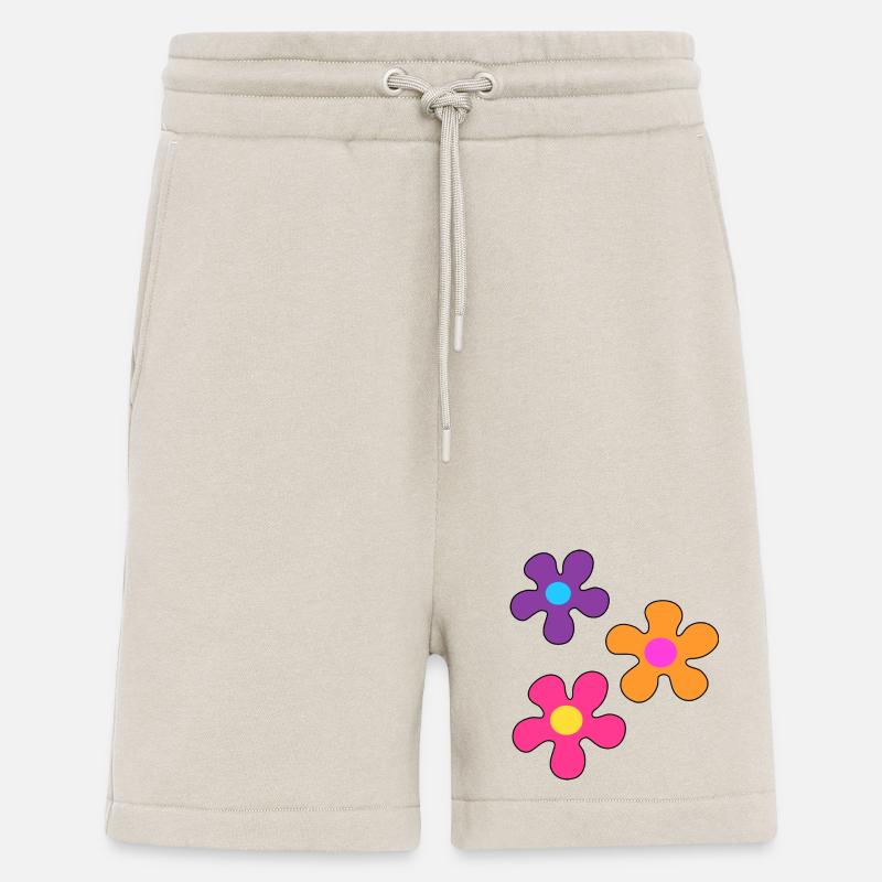 Fleurs hippie - Short bio décontracté fabriqué en UE - WARM CLAY