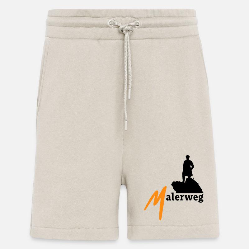 Malerweg, Elbe, Grès, Suisse saxonne - Short bio décontracté fabriqué en UE - WARM CLAY