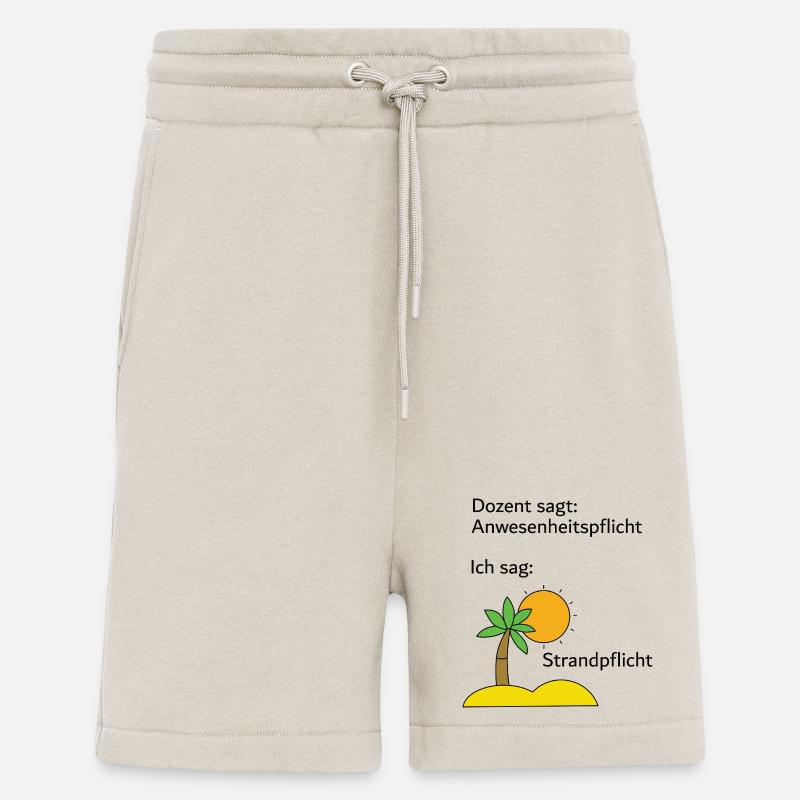 Unispruch "Strandpflicht" Geschenk, Studenten - Shorts - made by SPREAD - WARM CLAY