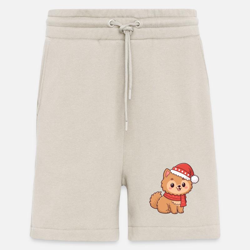 Chiot Noël Bonnet Écharpe - Short bio décontracté fabriqué en UE - WARM CLAY