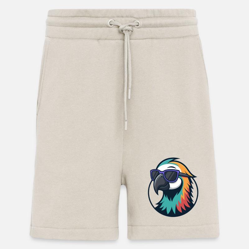 Farbenfroher Papagei mit Brille - Shorts - made by SPREAD - WARM CLAY