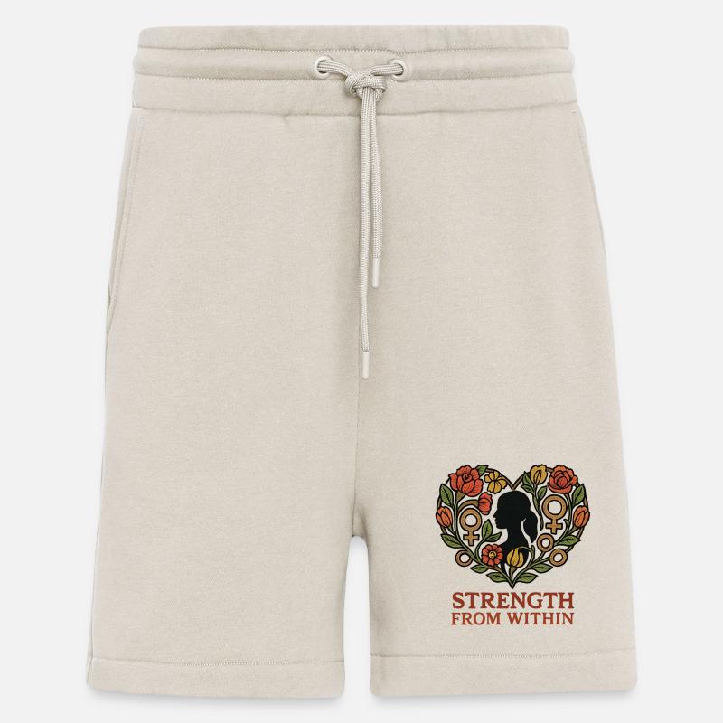Strength From Inside Blossom Heart - Shorts - made by SPREAD - WARM CLAY
