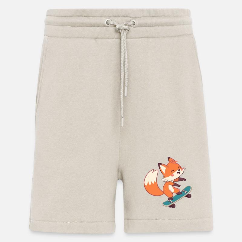Fox skateboarder on skateboard - Shorts - made by SPREAD - WARM CLAY