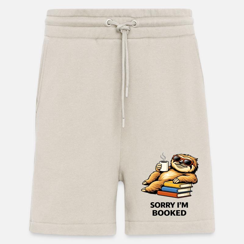 Cozy Sloth Reading Stack - Shorts - made by SPREAD - WARM CLAY