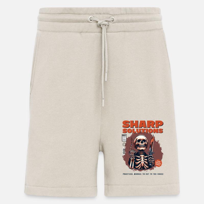 Skelett mit Dolch - Shorts - made by SPREAD - WARM CLAY
