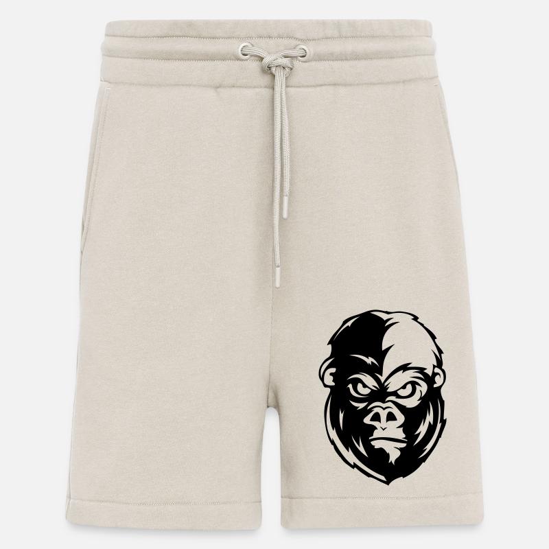 gorilla face tier - Shorts - made by SPREAD - WARM CLAY