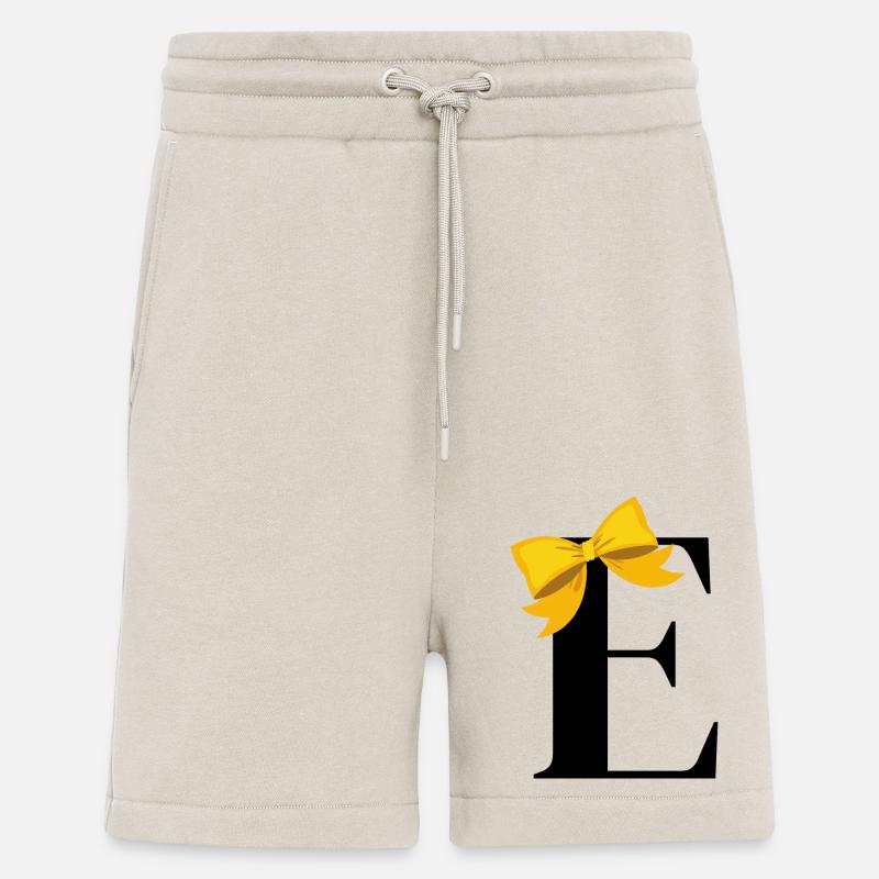 Buchstabe e gelbe Schleife - Shorts - made by SPREAD - WARM CLAY