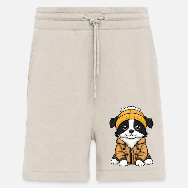 Border Collie Chien Élégant - Short bio décontracté fabriqué en UE - WARM CLAY
