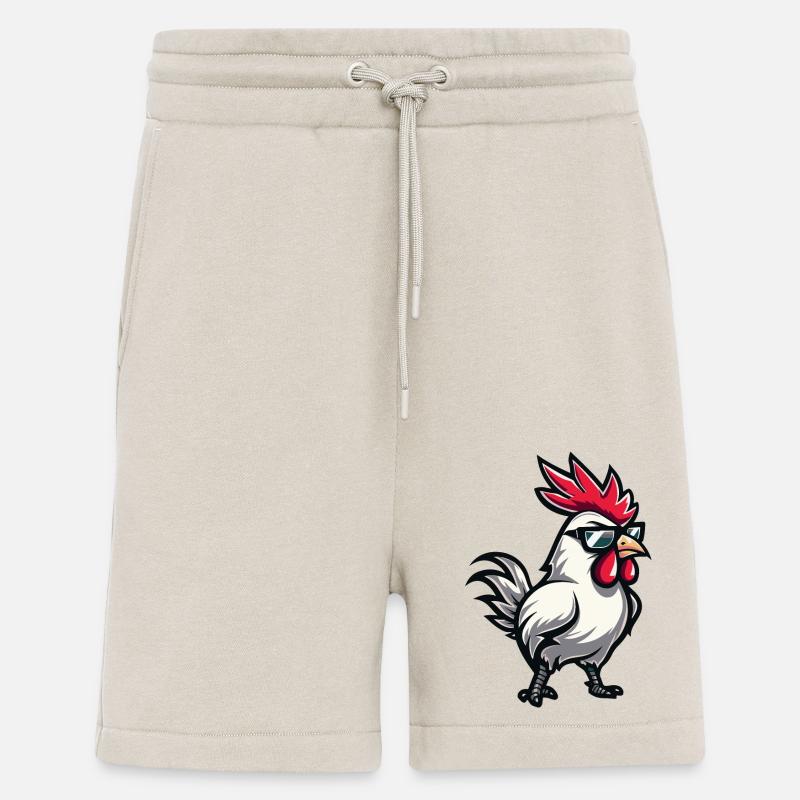 Rooster Comic Cool - Shorts - made by SPREAD - WARM CLAY