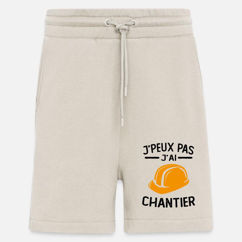 je peux pas j'ai chantier - Short bio décontracté fabriqué en UE - WARM CLAY