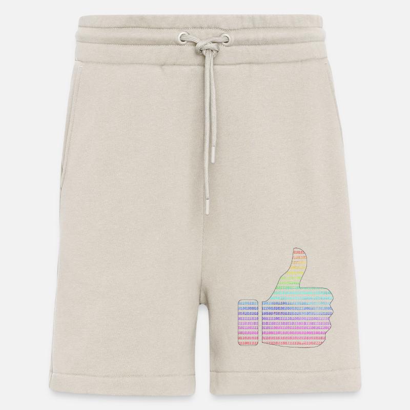 main comme arc-en-ciel binaire - Short bio décontracté fabriqué en UE - WARM CLAY