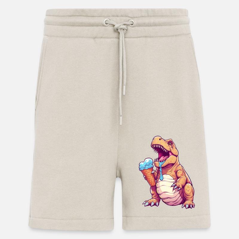 Crème glacée Dino - Short bio décontracté fabriqué en UE - WARM CLAY