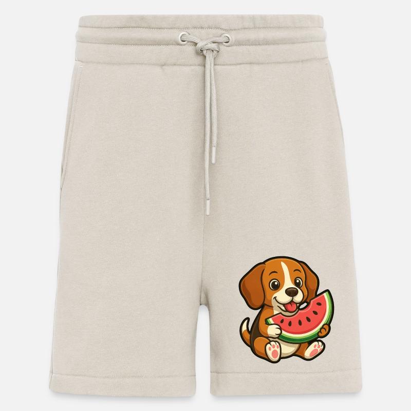 Joyeux Beagle Pastèque Fruit d’été - Short bio décontracté fabriqué en UE - WARM CLAY